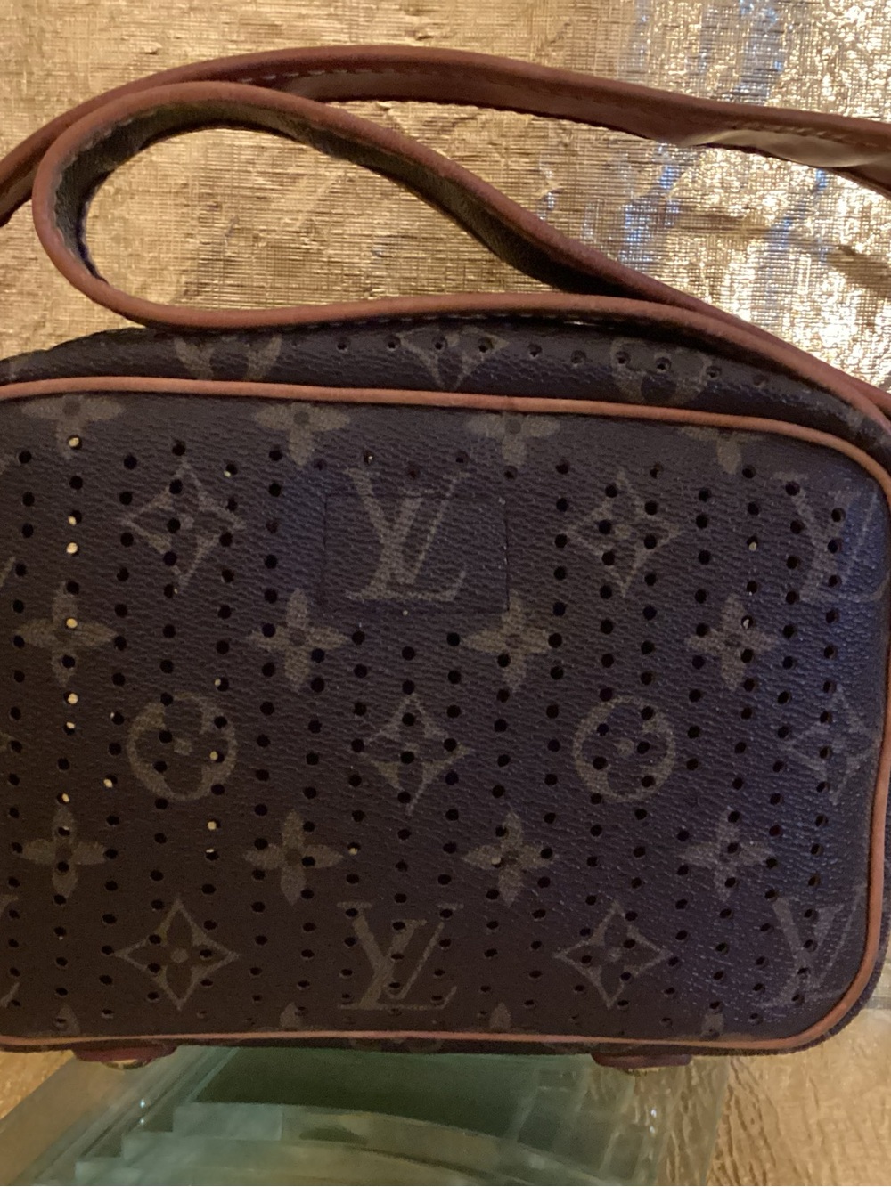 Louis Vuitton Mini trocadero in orange Perforated Monogram Mini shoulder bag